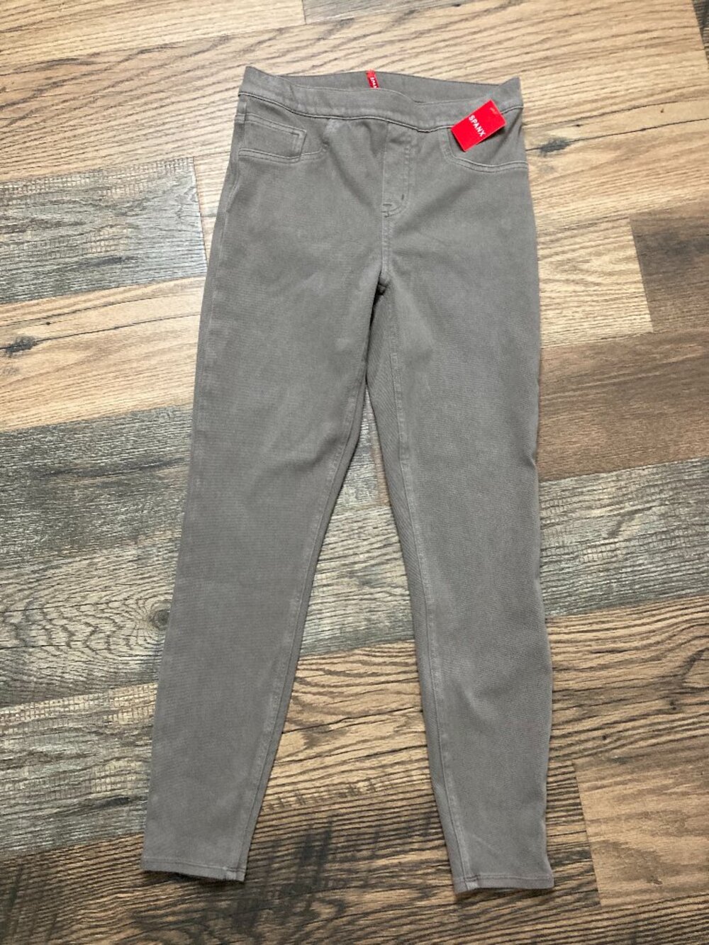 SPANX Ankle Jeanish Leggings Women’s M Earthy Taupe Gray Stretch NWT